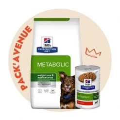 Pack'Avenue Hill's Prescription Diet Metabolic Pour Chien à L'Agneau & Riz