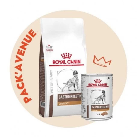 Pack'Avenue Royal Canin Dog Gastro Intestinal Low Fat Sac 12kg Avec 12 Boîtes 3 Pack'Avenue Royal Canin Dog Gastro Intestinal Low Fat Sac 12kg Avec 12 Boîtes