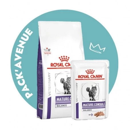 Pack'Avenue Royal Canin Cat Mature Consult Balance 10KG Avec Mousse En Sachet Repas 3 Pack'Avenue Royal Canin Cat Mature Consult Balance 10KG Avec Mousse En Sachet Repas