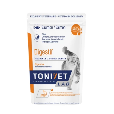 Tonivet Chat Digestif Saumon Sachet Repas 3 Tonivet Chat Digestif Saumon Sachet Repas