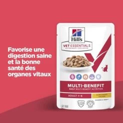 Vet Essentials Chat Multi-Benefit Adulte Poulet Sachet Repas -Animaux Compagnie Fournitures Magasin vet essentials chat multi benefit adult 1 poulet sachet repas 1
