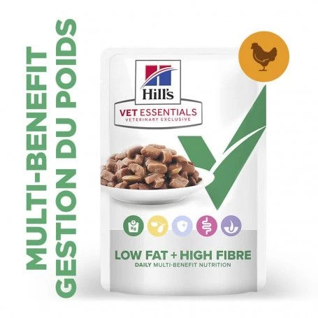 Vet Essentials Chat Multi-Benefit + Weight Adult Poulet Sachets Repas 3 Vet Essentials Chat Multi-Benefit + Weight Adult Poulet Sachets Repas